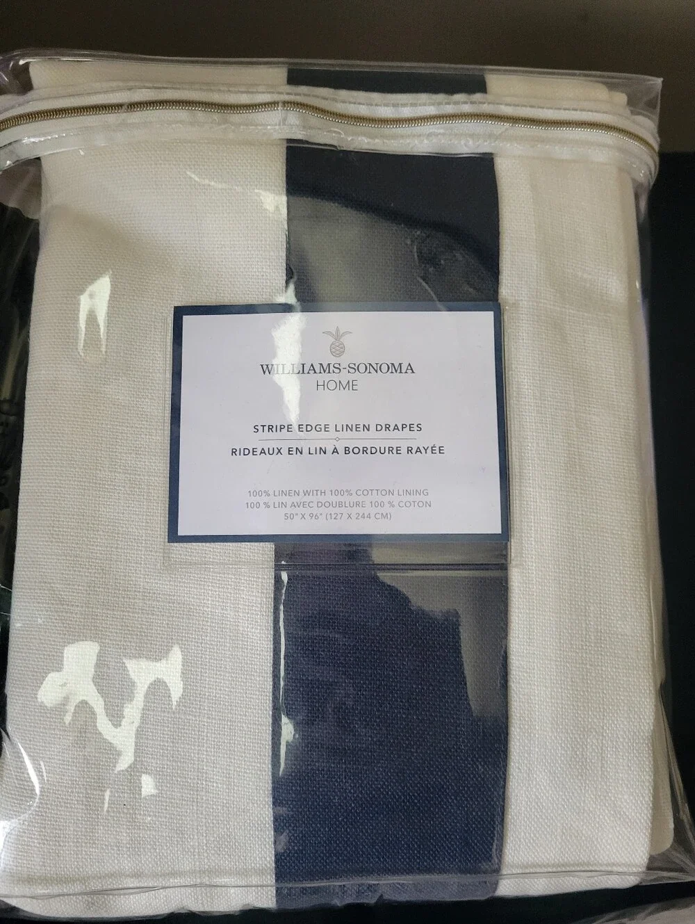 new Williams Sonoma Linen drapes window panels 96